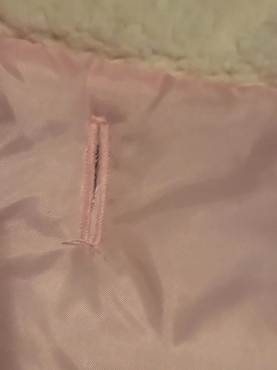 Peach Floral Puffer Dog Coat - Strapless Style - Picture 5 of 6